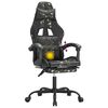 vidaXL Swivel Gaming Chair with Footrest Black&Camouflage Faux Leather