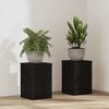 vidaXL Plant Stand 2 pcs Black Oak 20 x 20 x 30 cm Engineered Wood