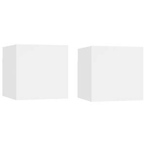 vidaXL Bedside Cabinets 2 pcs White 30.5x30x30 cm Engineered Wood