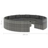 vidaXL 10 Piece Garden Lounge Set with Cushions Poly Rattan Grey