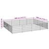 vidaXL Dog Kennel Silver 12 m&sup2; Steel