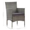 vidaXL 4 Piece Garden Lounge Set with Cushions Poly Rattan Grey