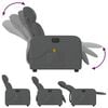 vidaXL Electric Massage Recliner Chair Dark Grey Fabric