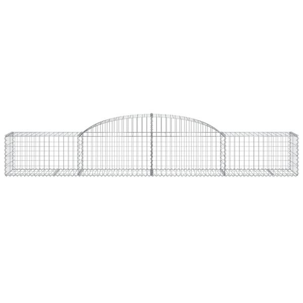 vidaXL Arched Gabion Baskets 17 pcs 300x50x40/60 cm Galvanised Iron