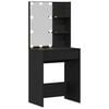 vidaXL Dressing Table Black Oak 60 x 40 x 140 cm Engineered Wood