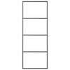 vidaXL Sliding Door Frosted ESG Glass and Aluminium 76x205 cm Black