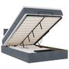 vidaXL Ottoman Bed with Mattress Dark Grey King Single Velvet