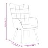 vidaXL Relaxing Chair with a Stool Cream Fabric