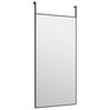vidaXL Door Mirror Black 40x80 cm Glass and Aluminium