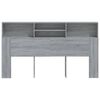 vidaXL Headboard Cabinet Grey Sonoma 180x19x103.5 cm