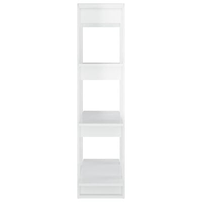 vidaXL Book Cabinet/Room Divider High Gloss White 80x30x123.5 cm