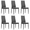 vidaXL Dining Chairs 6 pcs Light Grey Fabric