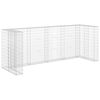 vidaXL Gabion Wall for Garbage Bins Galvanised Steel 320x100x120 cm