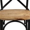 vidaXL Cross Chairs 4 pcs Black Solid Mango Wood
