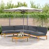 vidaXL Sofa Set with Cushion Plain 5 pcs Anthracite Solid Acacia Wood