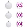 vidaXL Artificial Pre-lit Christmas Tree with Ball Set Green 180 cm PVC