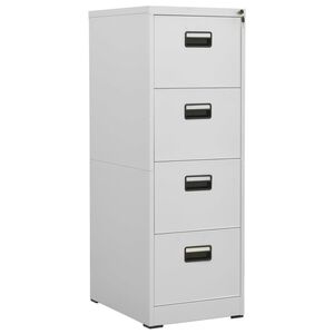 vidaXL Filing Cabinet Light Grey 46x62x133 cm Steel