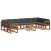 vidaXL Outdoor Sofa Set 11 pcs Natural and Anthracite