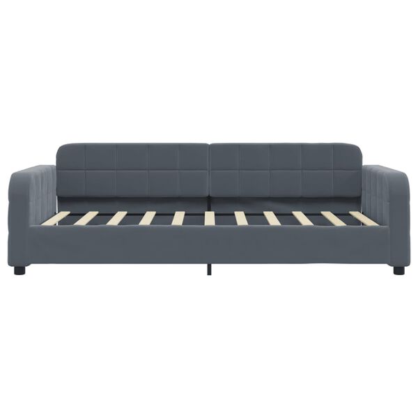 vidaXL Day Bed without Mattress Dark Grey 90x190 cm Velvet