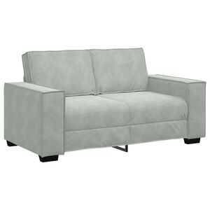 vidaXL 2-Seater Sofa Light Grey 160x78x84 cm Velvet