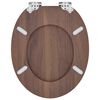 vidaXL Toilet Seats with Soft Close Lids 2 pcs MDF Brown