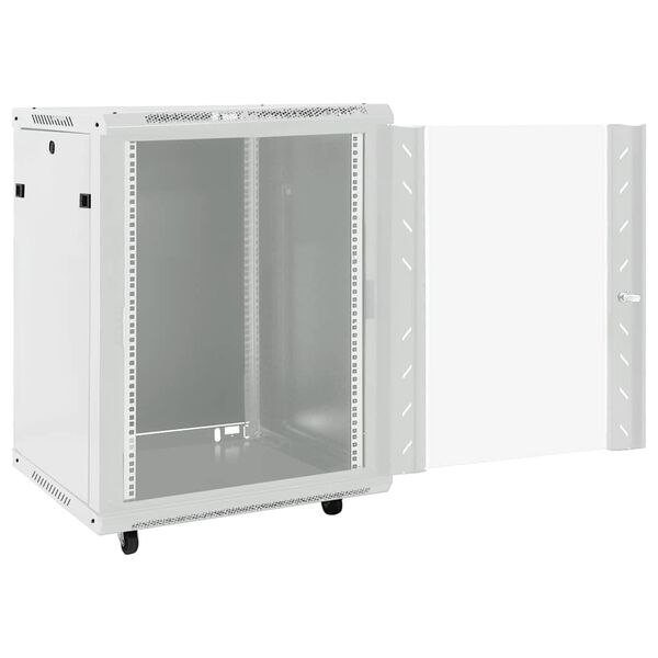 vidaXL 15U Network Cabinet with Swivel Feet 19" IP20 60x45x86 cm