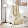 vidaXL Stand up Massage Recliner Chair Cream Fabric