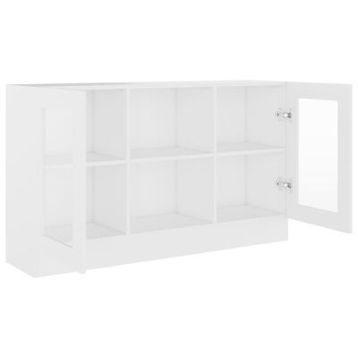 vidaXL Vitrine Cabinet White 120x30.5x70 cm Engineered Wood
