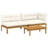 vidaXL 4 Piece Garden Pallet Sofa Set Solid Wood Acacia