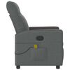 vidaXL Massage Recliner Chair Dark Grey Fabric