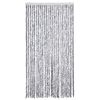 vidaXL Insect Curtain White and Grey 100x220 cm Chenille