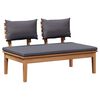 vidaXL Garden Sofa Set 4 pcs Brown and Grey