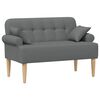 vidaXL Loveseat with Button Tufted Dark Grey 120 x 65 x 79 cm Fabric