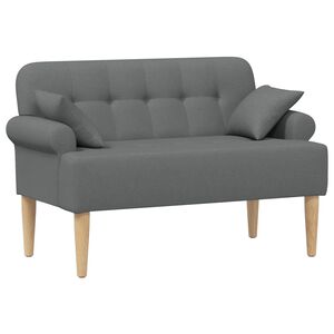 vidaXL Loveseat with Button Tufted Dark Grey 120 x 65 x 79 cm Fabric