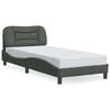 vidaXL Bed Frame without Mattress "Hvar" Dark Grey 90x190 cm Fabric