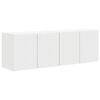 vidaXL TV Wall Cabinet 2 pcs White 59.5 x 31 x 40 cm Engineered Wood