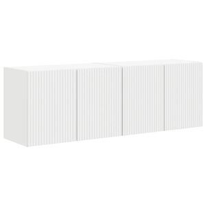 vidaXL TV Wall Cabinet 2 pcs White 59.5 x 31 x 40 cm Engineered Wood