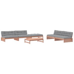 vidaXL 6 Piece Garden Lounge Set with Cushions Solid Wood Douglas
