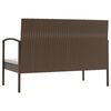 vidaXL 16 Piece Garden Lounge Set with Cushions Poly Rattan Brown