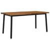 vidaXL Live Edge Dining Table 160 x 70 x 75 cm Solid Acacia Wood