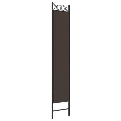 vidaXL 3-Panel Room Divider Brown 120x220 cm Fabric