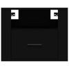 vidaXL Wall-mounted Bedside Cabinet Black 50x36x40 cm
