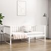 vidaXL Day Bed without Mattress White 90x190 cm Single Solid Wood Pine