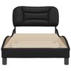 vidaXL Bed Frame without Mattress "Hvar" Black 90x190 cm Faux Leather