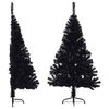 vidaXL Artificial Half Christmas Tree with Stand Black 120 cm PVC
