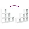 vidaXL Room Divider Bookcase 3-Tier White 99x29x99 cm Engineered Wood