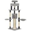 vidaXL Cat Tree with Sisal Scratching Posts Grey 145 cm