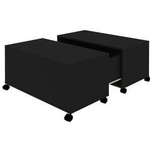 vidaXL Coffee Table Black 75x75x38 cm Engineered Wood