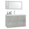 vidaXL 3 Piece Bathroom Furniture Set Concrete Grey