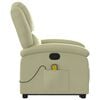 vidaXL Stand up Massage Recliner Chair Cream Real Leather